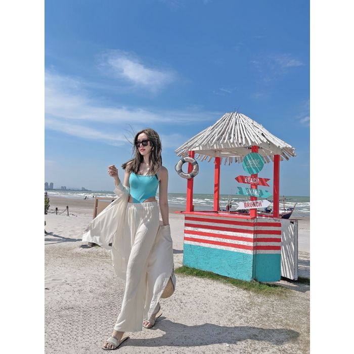 BEACH WAVE BASIC PANTS-VANILLA II
