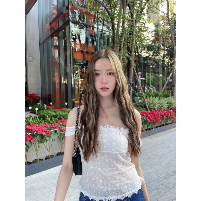CANDYTUFT BOW LACE SINGET TOP