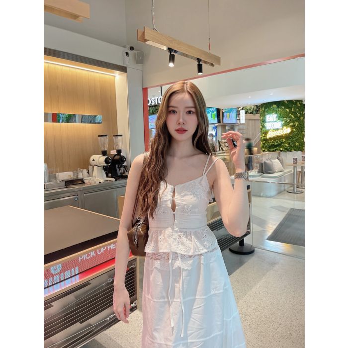 DOUBLE STRAP LACE SINGLET TOP