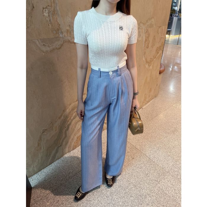 BELGRAVIA PINSTRIPE PANTS-BLUE-S