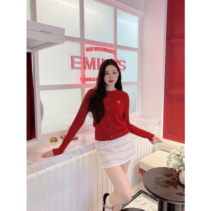 MOUSSE LACE SKIRT-SPROUT BROWN2-XS