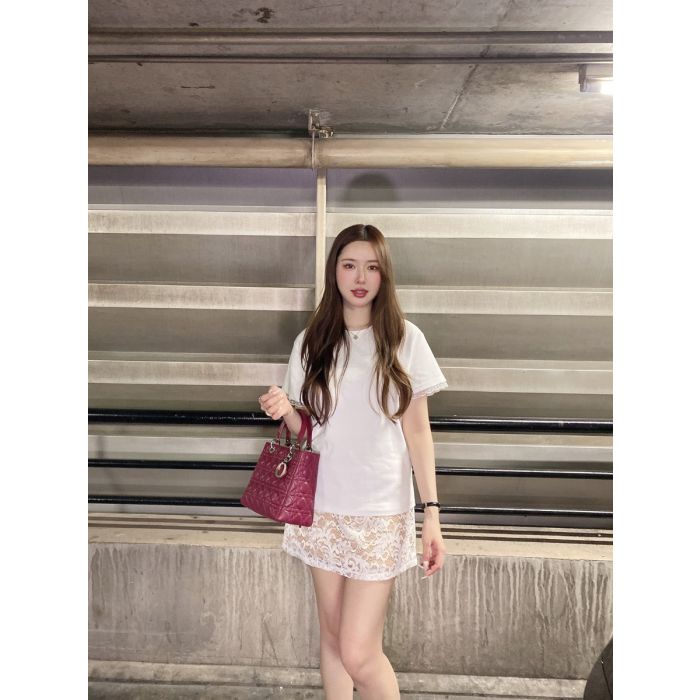 MOUSSE LACE SKIRT-LACE BROWN2-XS