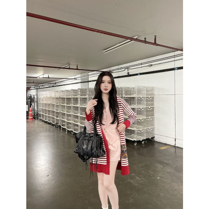 SPECIAL OFFER * SHIVER LONG KNIT CARDIGAN-RED