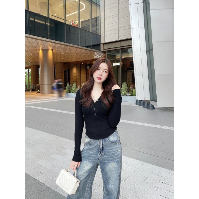 HOODIE LACE TRIM TOP-BLACK