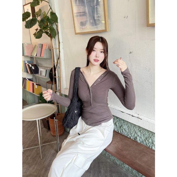 HOODIE LACE TRIM TOP-DARK GREY