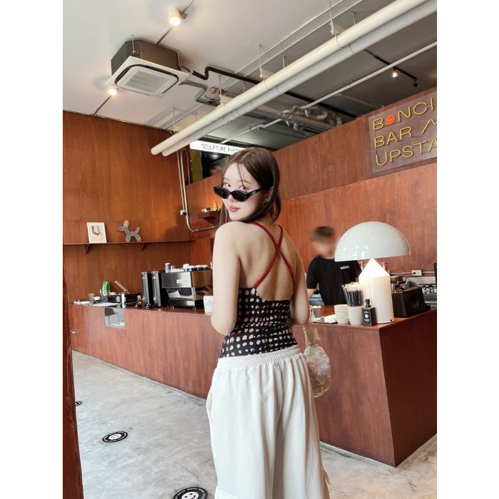 RAW RUBY CROSS BACK TOP