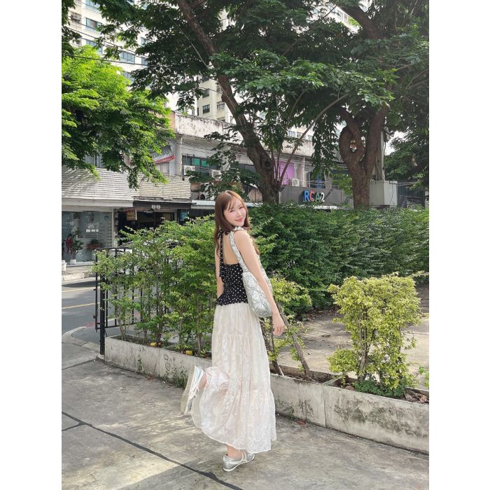 LYSSA VANILLA MIDI SKIRT