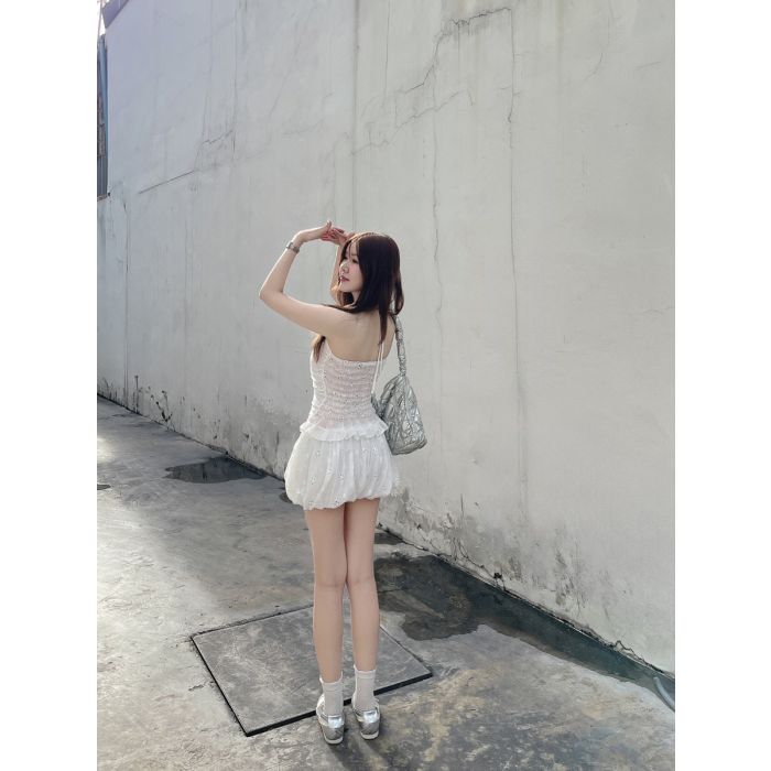 FLORETTE BALLOON LACE PUMPKIN SHORTS