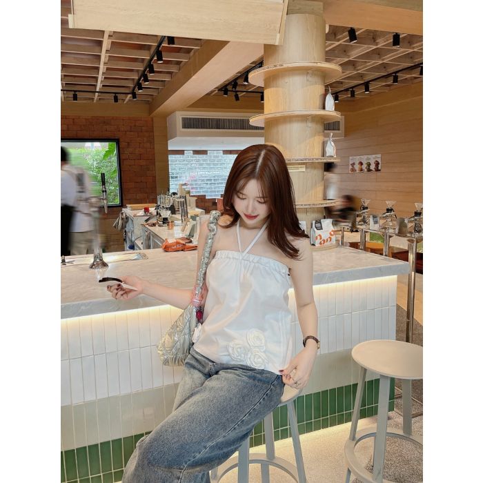 PURE ROSE TUBE TOP-WHITE