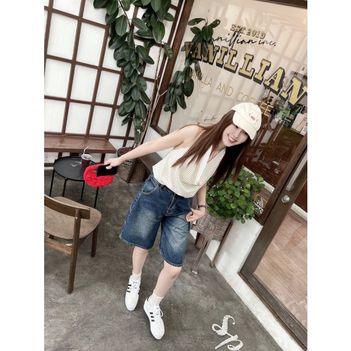 TEDDY BERMUDA DENIM JORTS PANTS-NAVY-XL