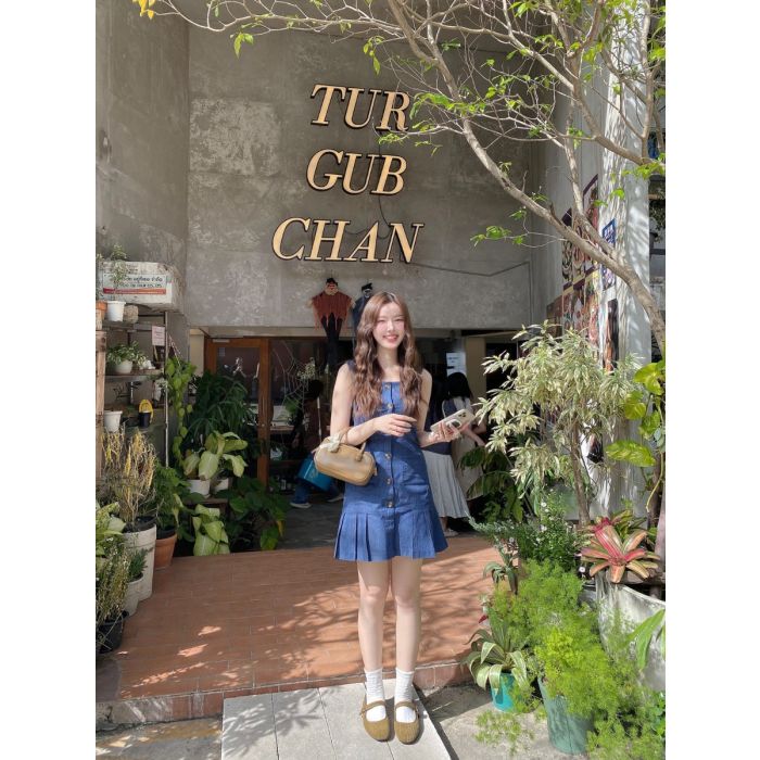 ANNA DENIM SLEEVELESS DRESS