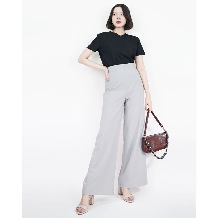 MAPLE CLASSIC HIGH WAIST PANTS-GREY-L