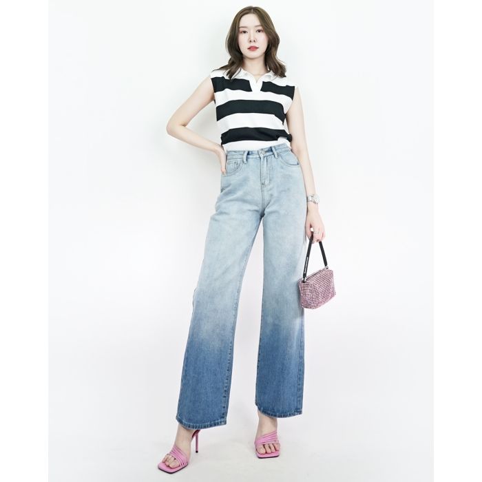 OMBRE STRAIGHT DENIM PANTS