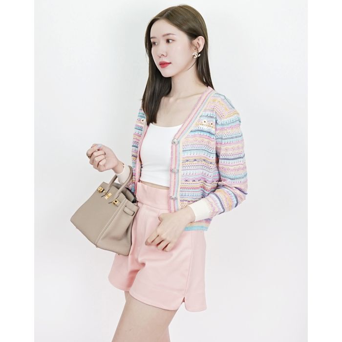DAISY RAINBOW KNIT CARDIGAN