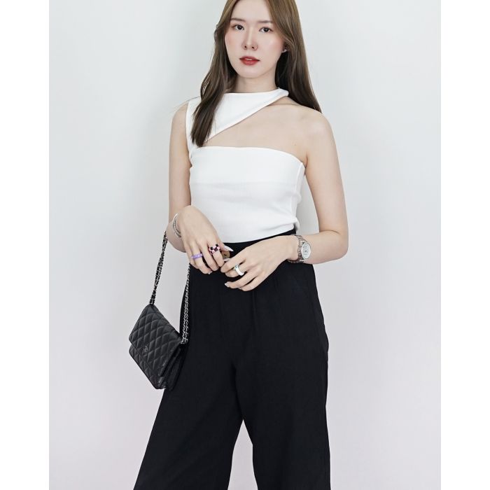 MANUKA SLASH TUBE TOP-WHITE