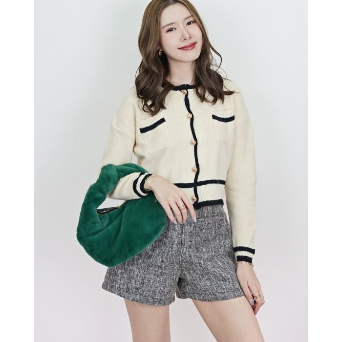 PARIS CLASSIC KNIT CARDIGAN-CREAM