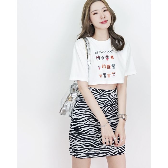 GERMAN DOG COTTON CROP TOP