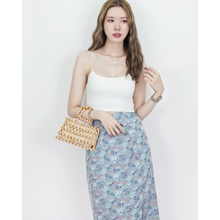 ALLURE JERSEY SINGLET TOP-WHITE