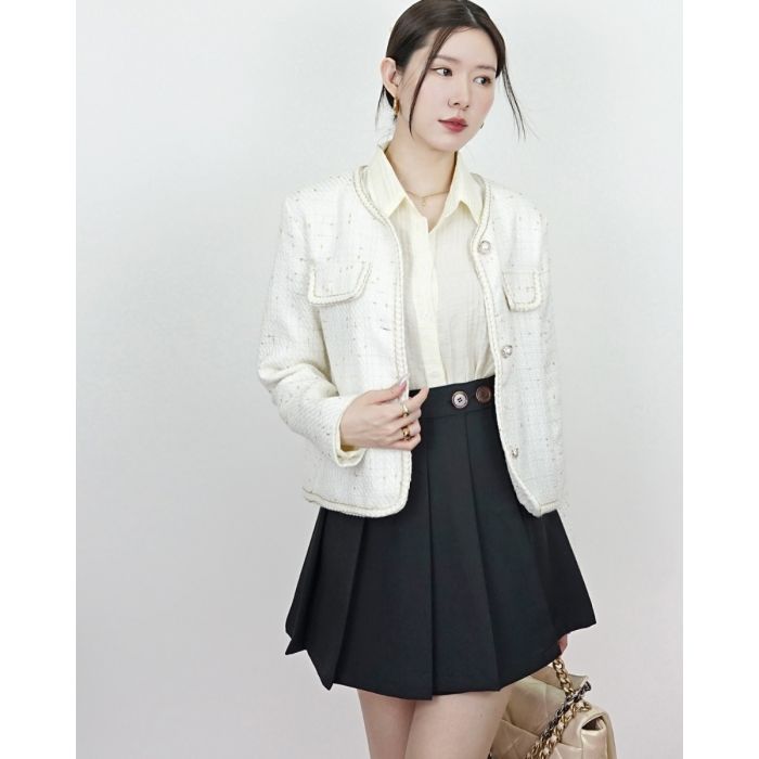 IVORY PEARL TWEED JACKET