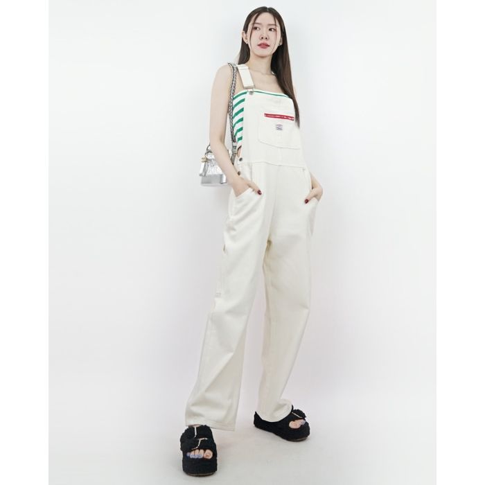 CUSTARD DENIM DUNGAREES-S
