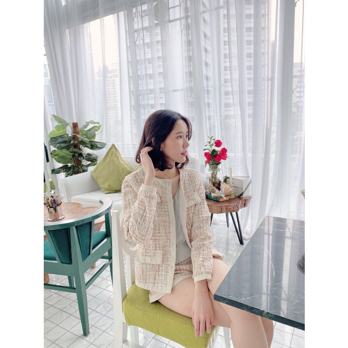 HOJICHA TWEED JACKET SET