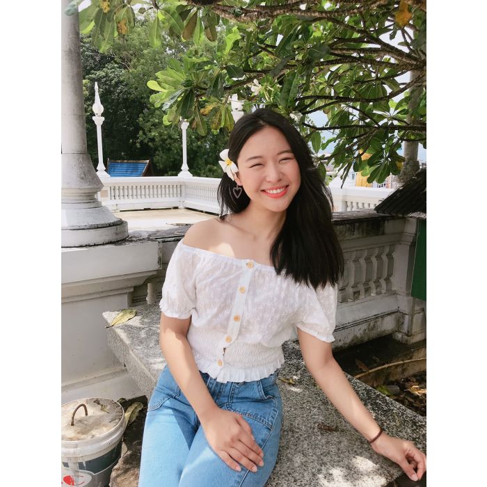 BALI TINY FLORAL LACE TOP-WHITE