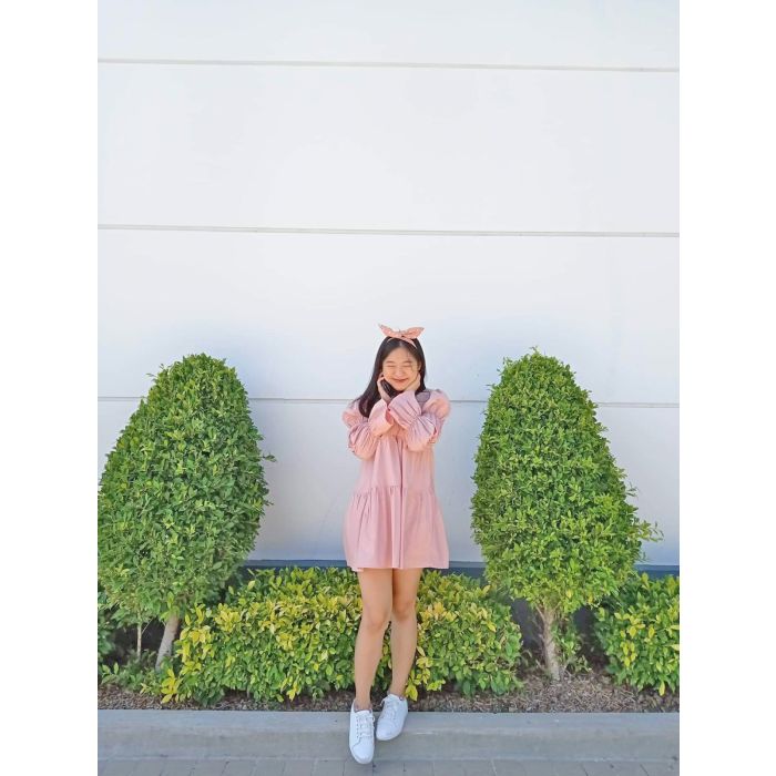LILAC MARIE SLEEVE SHIRT DRESS-BLUSH