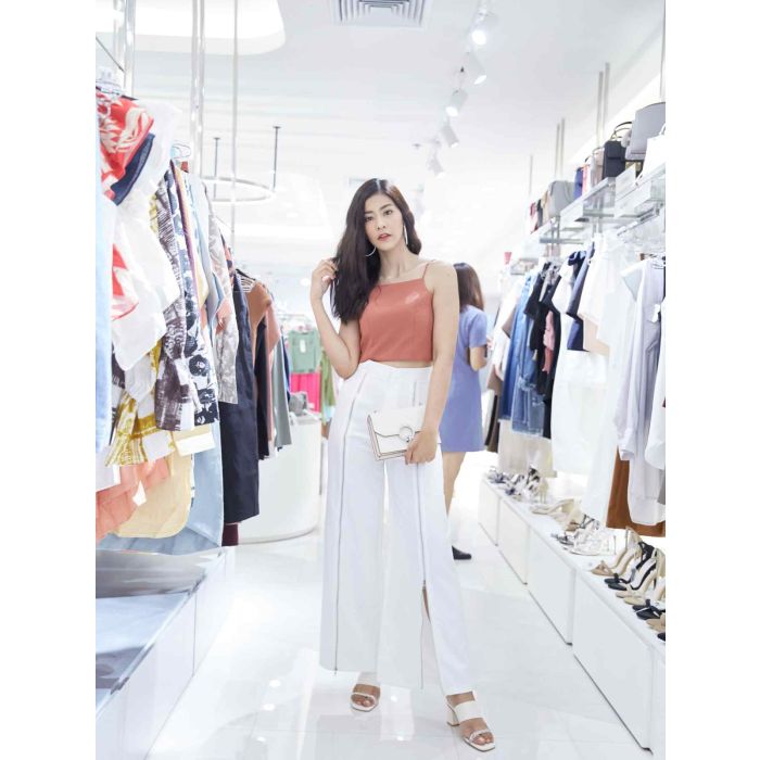 ZIPPER FRONT STRAIGHT PANTS-WHITE-S