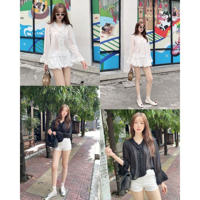 DOROTHY ROSE CHIFFON BLOUSE