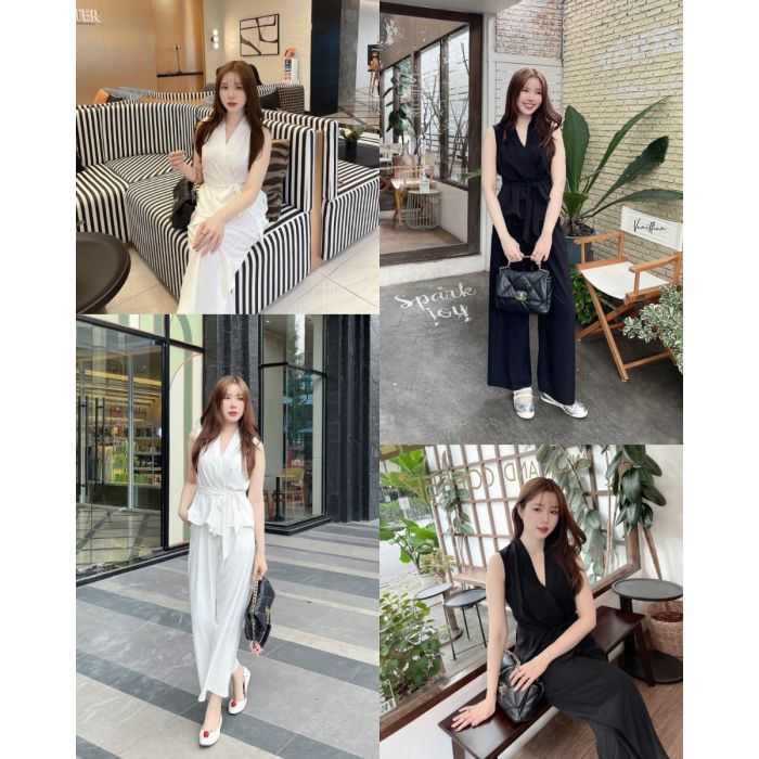 AUDREY TIE WAIST TOP & PANTS SET
