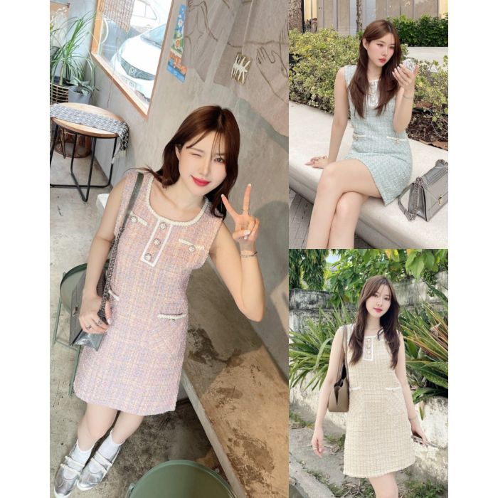 BONBON TWEED DRESS