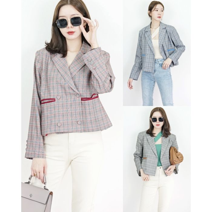 MEZZO PLAID OVERSIZED BLAZER
