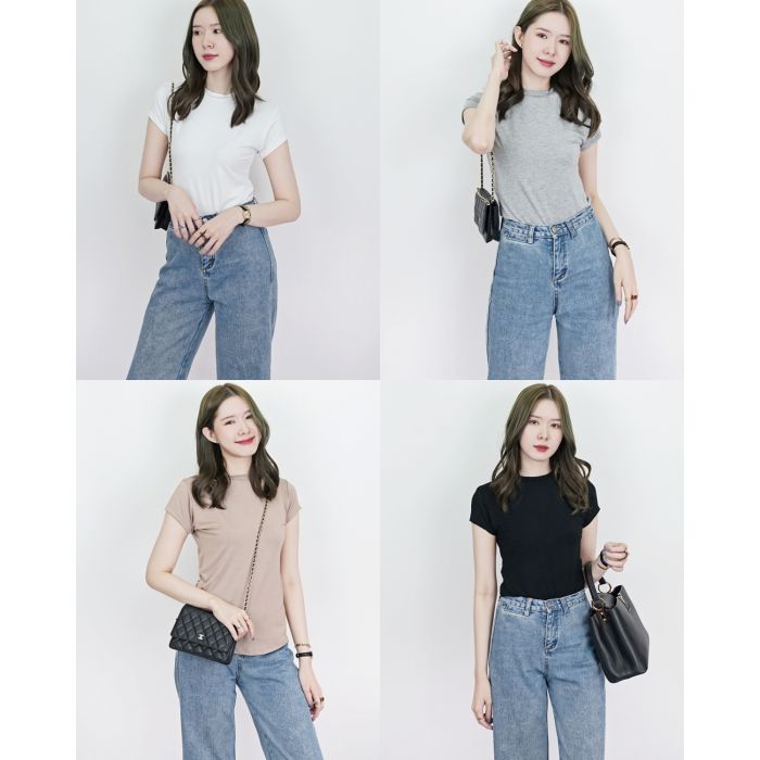 DEMI CAP SLEEVE JERSEY TOP