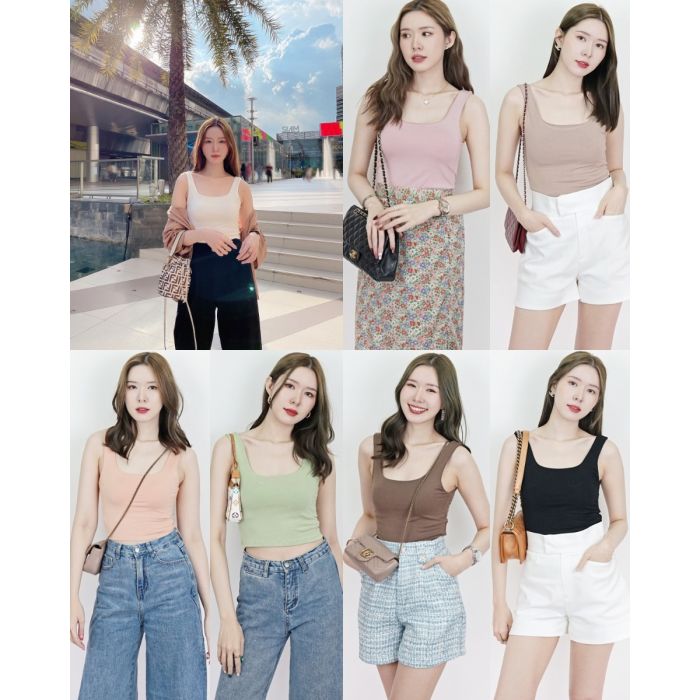 SCOOP NECK JERSEY TANK TOP