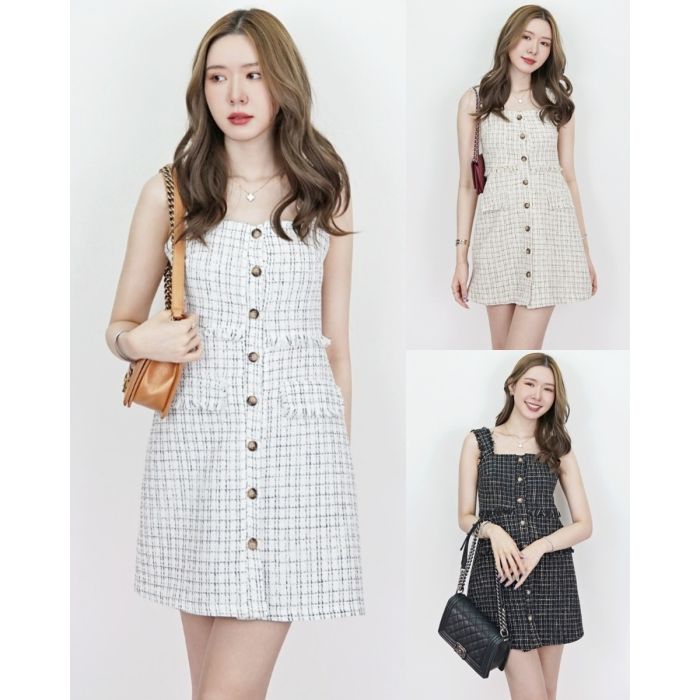 GEORGIA TWEED SINGLET DRESS