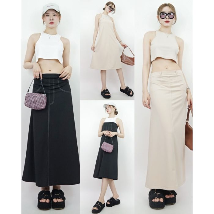 ZOLINA CROP TOP & LOW WAIST SKIRT SET