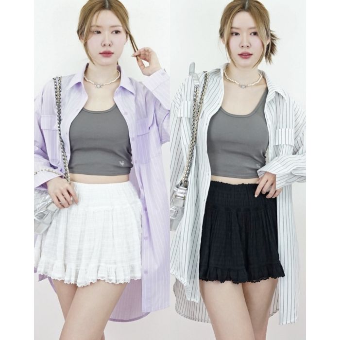 WHISPER CRINKLE COTTON SKIRT