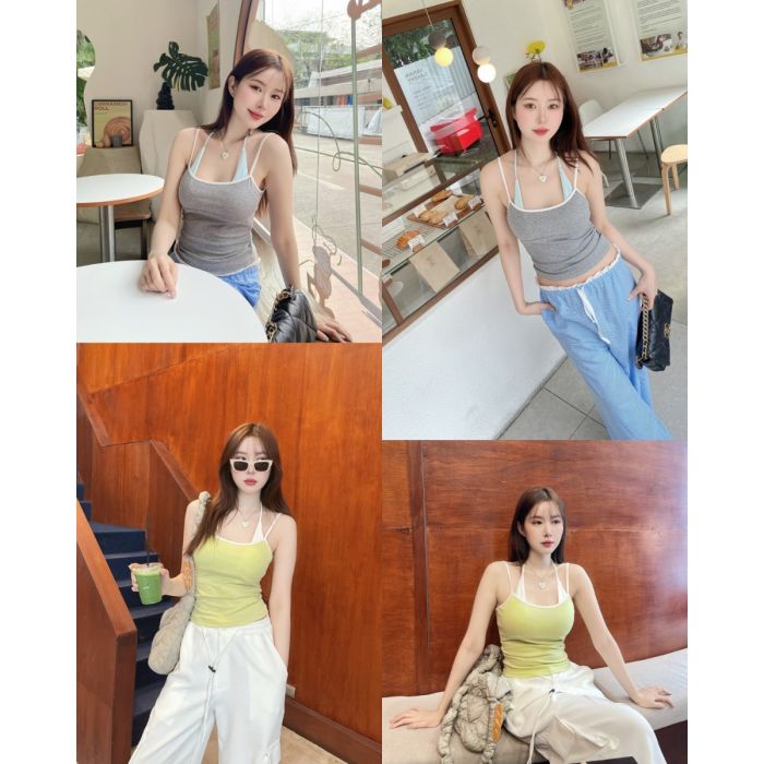 LAYER TIE NECK SINGLET