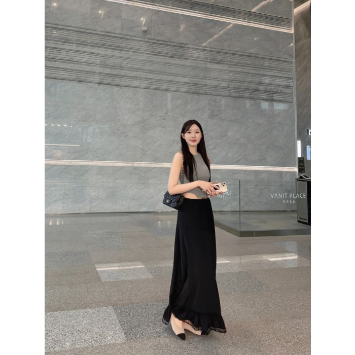 VANILLA SKY LINEN MAXI SKIRT