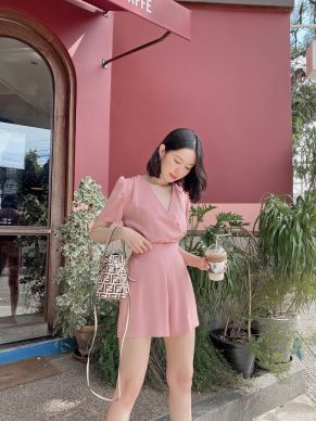 MIRANDA WRAP TOP & PANTS SET-PINK
