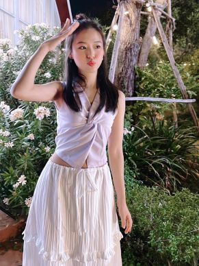 SORBET TWISTED SLEEVELESS TOP-LAVENDER