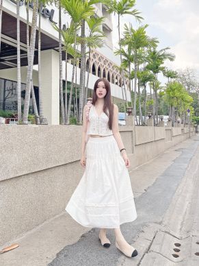OLIVETTE COCOON MIDI SKIRT