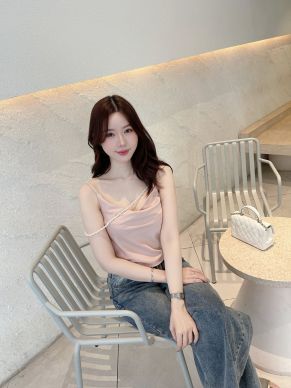 PEARLENE SATIN SINGLET TOP-ROSE GOLD