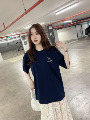 MATCHA OVERSIZED COTTON TOP-NAVY