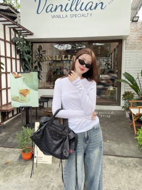 CLOUDSKIN LONG SLEEVE TOP-WHITE