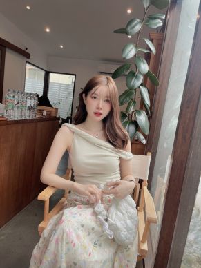 GLINT TWISTED TOP-CREAM