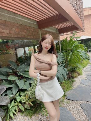 GLINT TWISTED TOP-BROWN