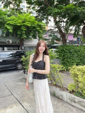 LUNIE POLKADOT TIE NECK TOP-BLACK