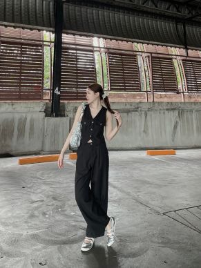 ONYX TOP & PANTS SET-BLACK