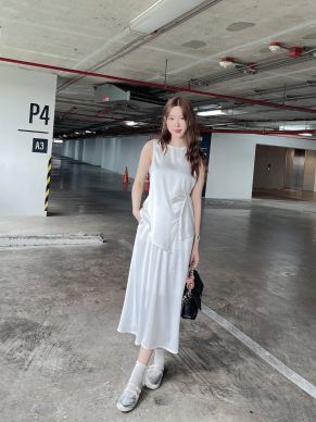 VERENE DRAPED TOP & MIDI SKIRT SET-WHITE